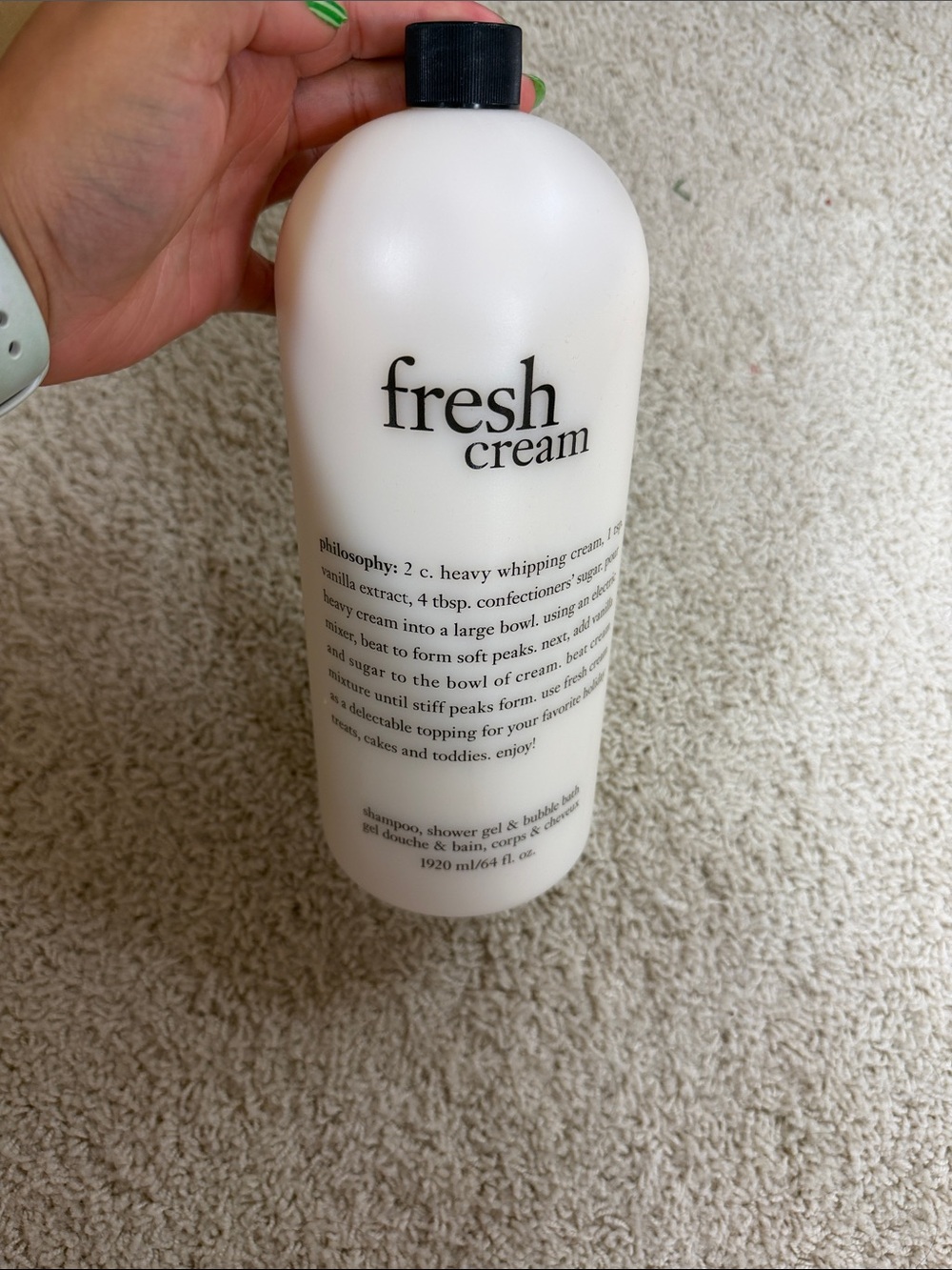 Philosophy Fresh Cream Shower Gel & Body Wash- 64 fl oz. (SEALED)